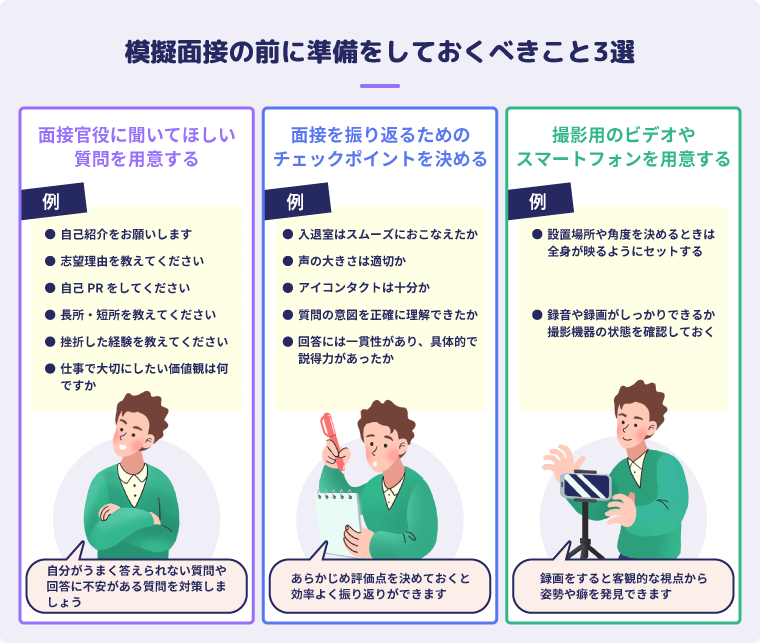 模擬面接の準備3選